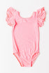 neon-pink-s-s-flutter-sleeve-leotard Mila & Rose at Sophia's Style-Neon Pink S/S Flutter Sleeve Leotard-6-12M-Flutter Leotard S/S-1